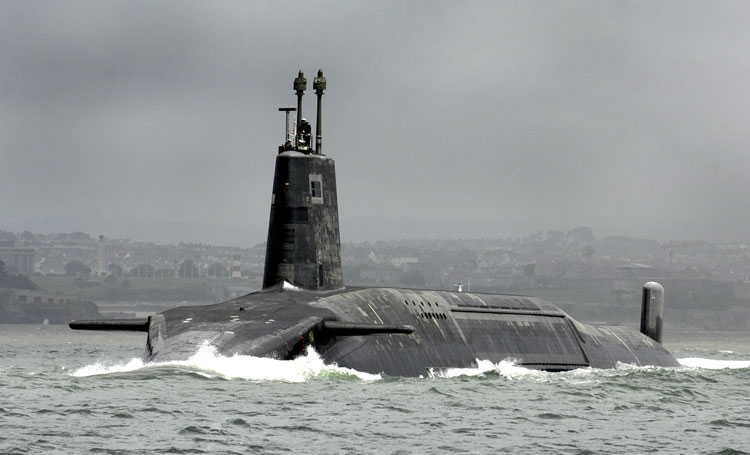 hms victorious is one of four vanguard class submarines.