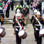 Royal Marines beginning a million-pound charity march from Plymouth