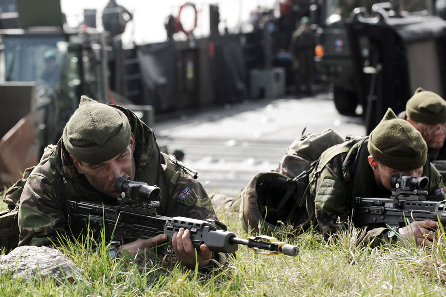 An action-packed training exercise featuring Royal Marines