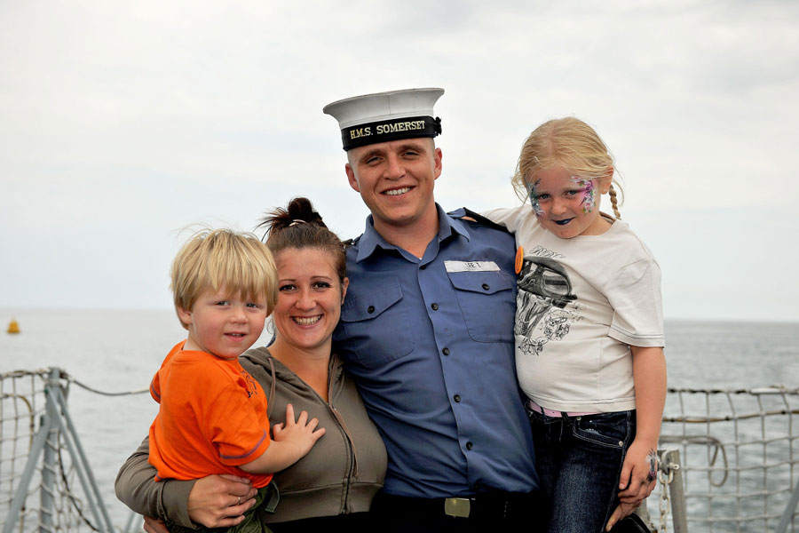 HMS Somerset pre-deployment family day at sea