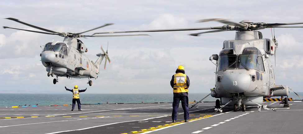 Merlins approaching HMS Illustrious