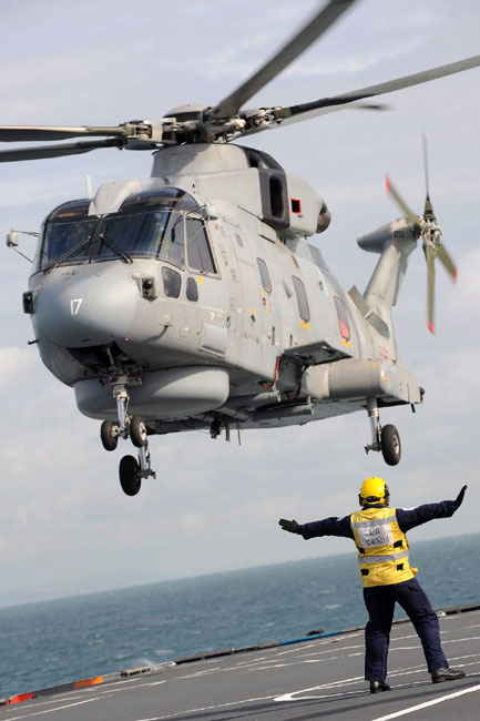 Merlins approaching HMS Illustrious