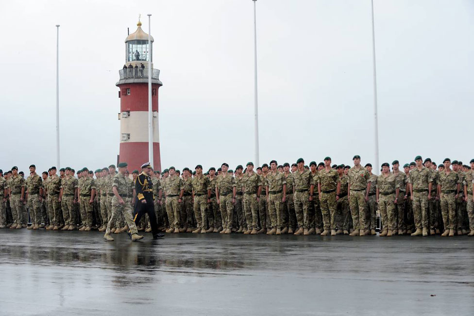 Returned Afghanistan troops mark Armistice Day in Plymouth