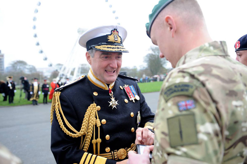 Returned Afghanistan troops mark Armistice Day in Plymouth