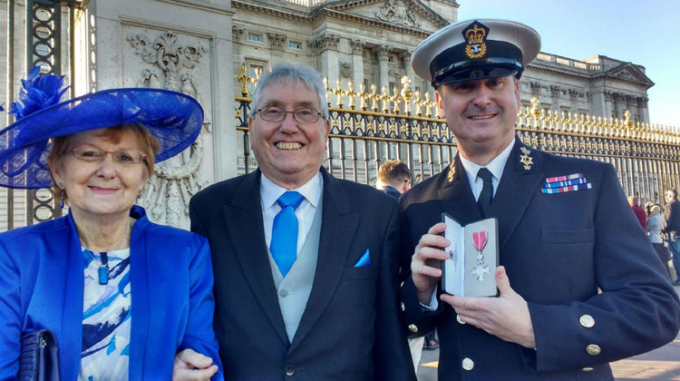 CPO Mark Lambert and MBE and parents