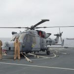 HMS Monmouth Wildcat helicopter