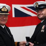 Commodore Rob Bellfield and Petty Officer James Oakley