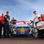 Royal Navy personnel are taking part in a 300-mile cycle ride across England