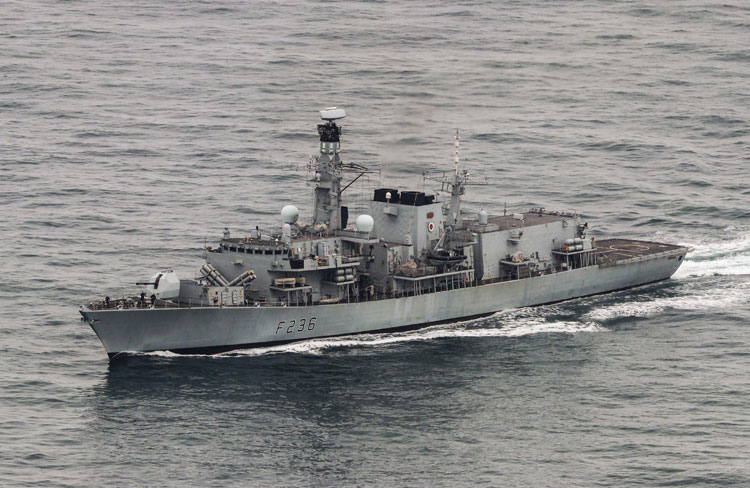 HMS Montrose shadowed two Russian warships