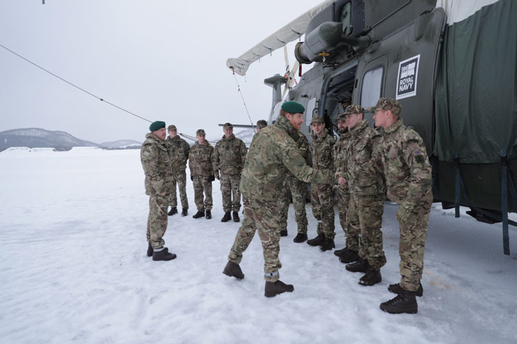 Duke of Sussex visits sailors and marines in the Arctic Circle