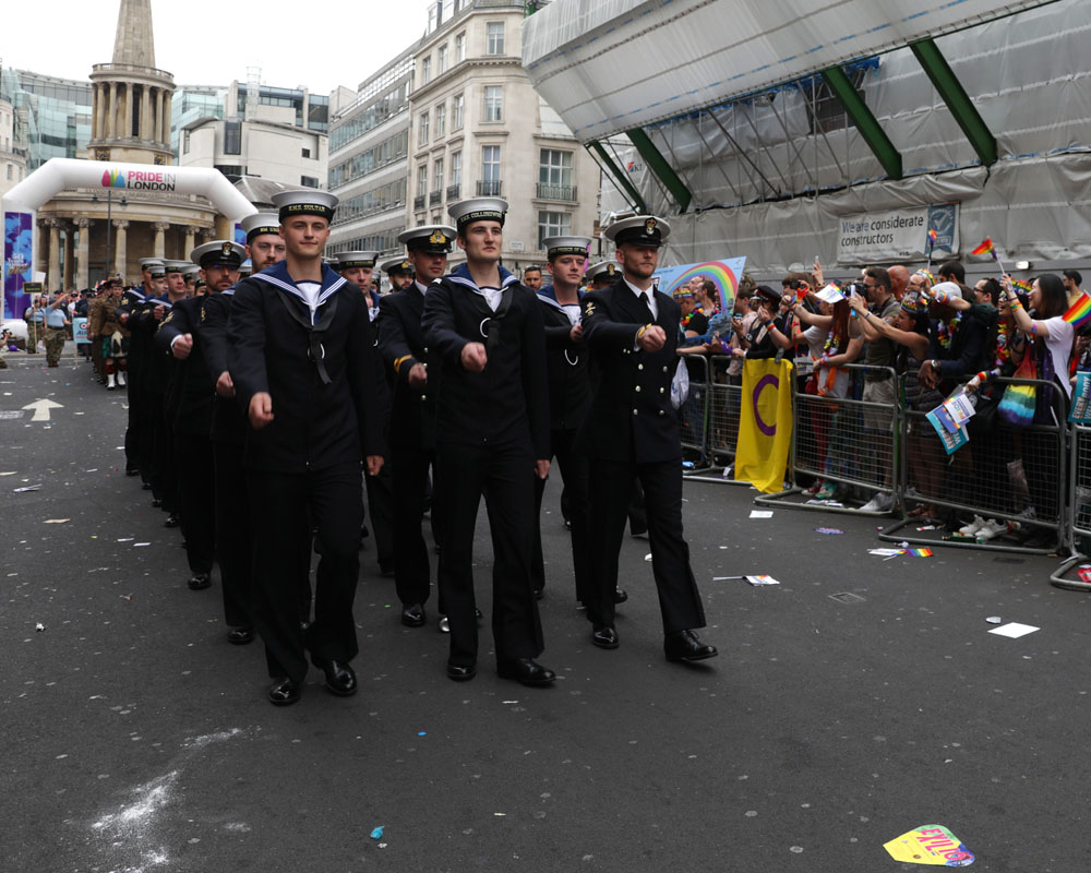 Royal Navy and Royal Marines show their pride in London