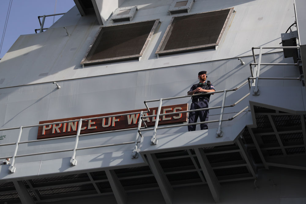 HMS Prince of Wales, has left the dockyard and is ready for sea