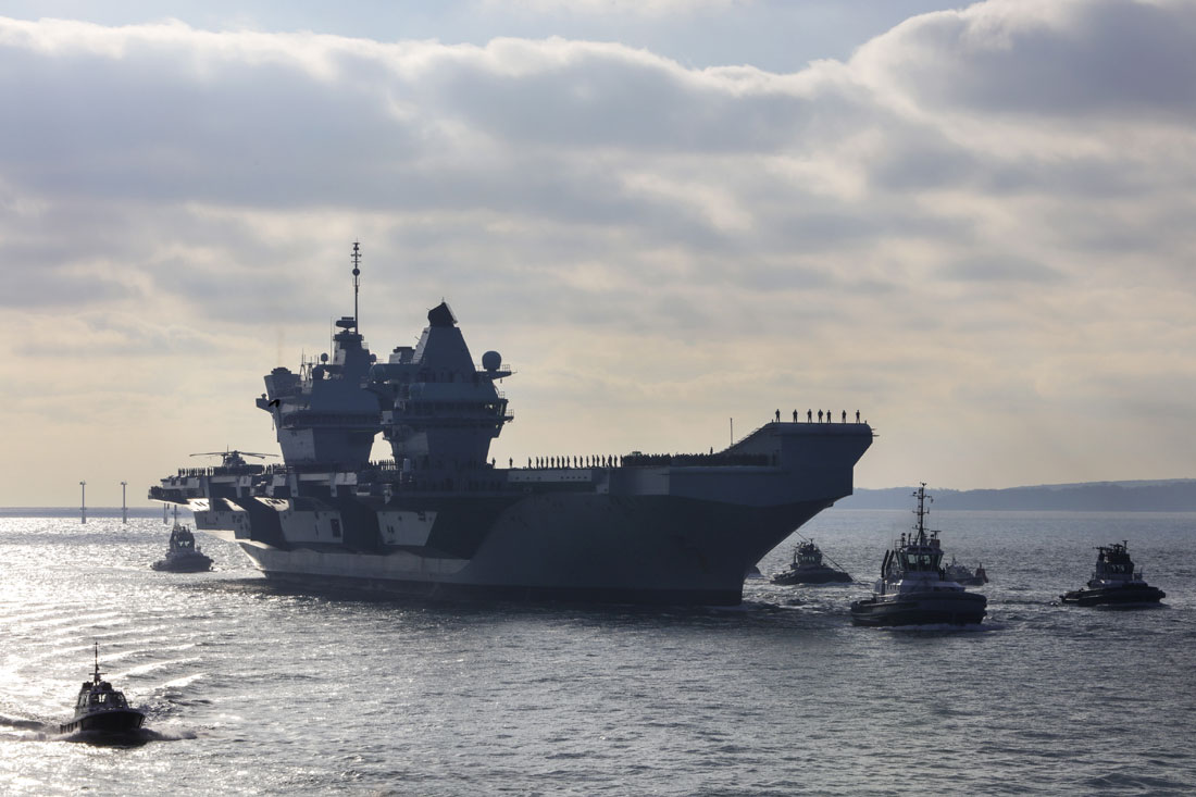 HMS Queen Elizabeth carrier strike group returns home from jet trials