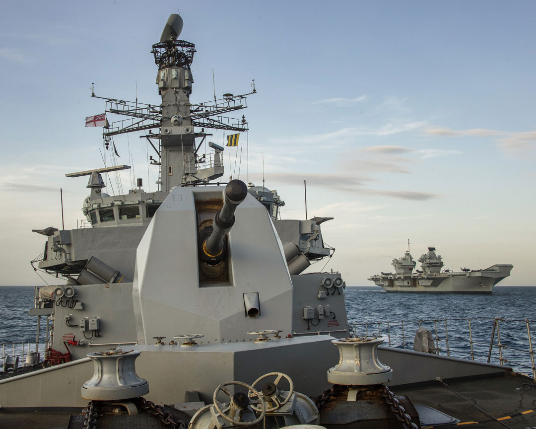 HMS Queen Elizabeth and HMS Kent