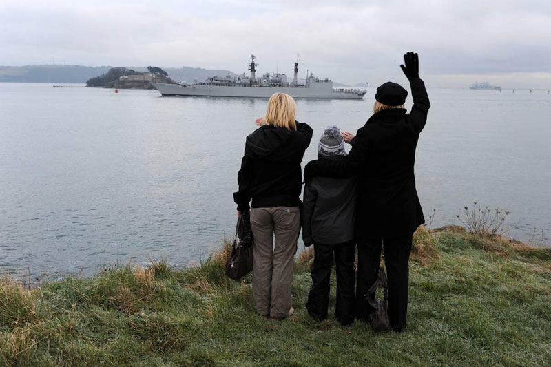 Royal Navy warship HMS Chatham deploys on anti-piracy operations