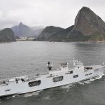 HMS Ocean enters Rio