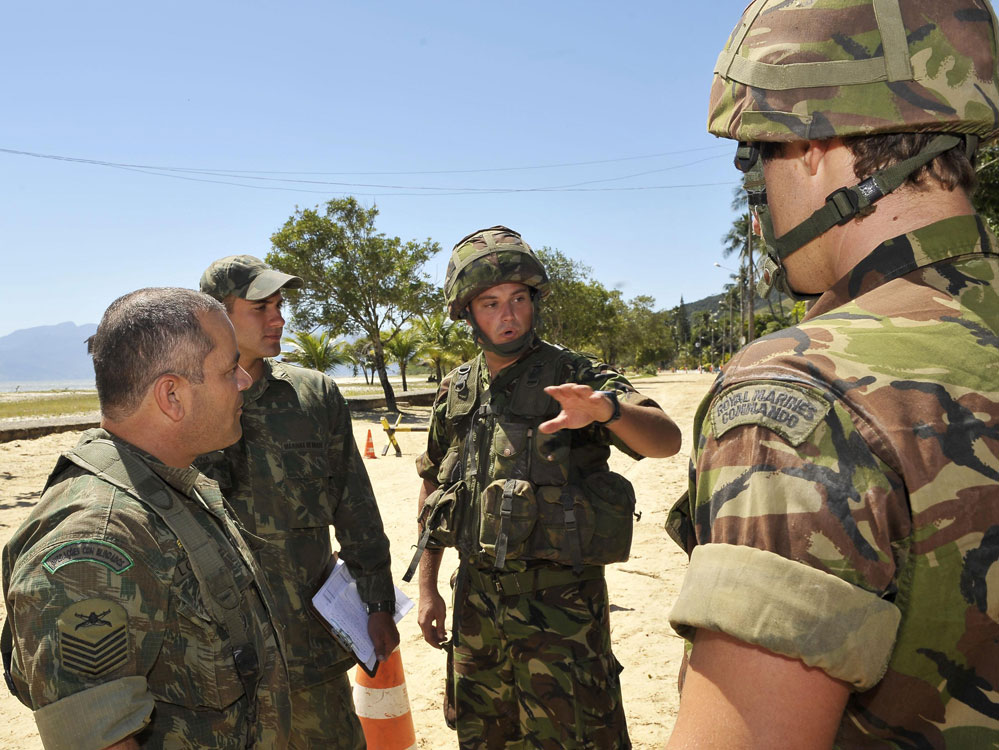 Royal Marine leads first landings with Brazilian Marines