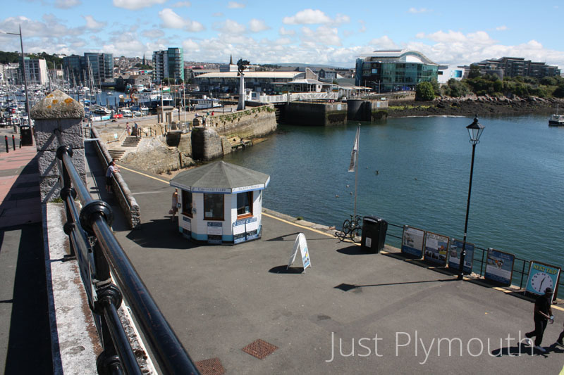 Plymouth Barbican boat trips ticket kiosk