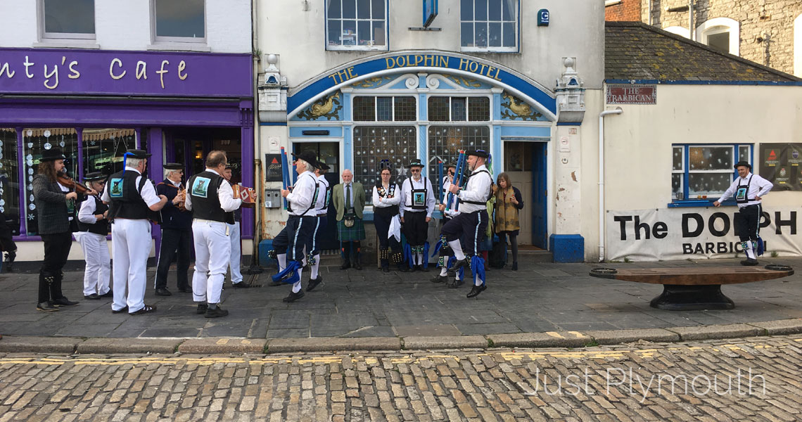 Morris Dancers in the Plymouth Barbican