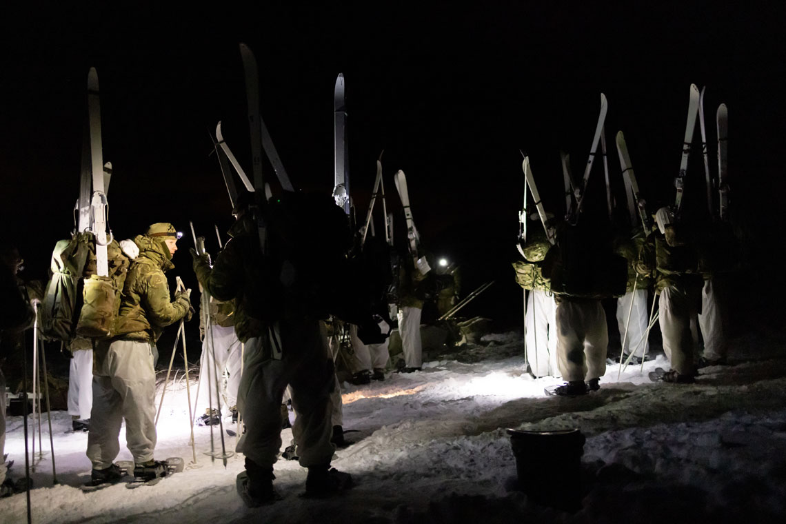 Royal Marines on Arctic exercises