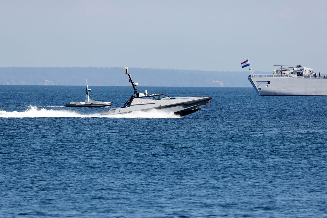 Autonomous Royal Navy vessel Madfox took part in the exercise