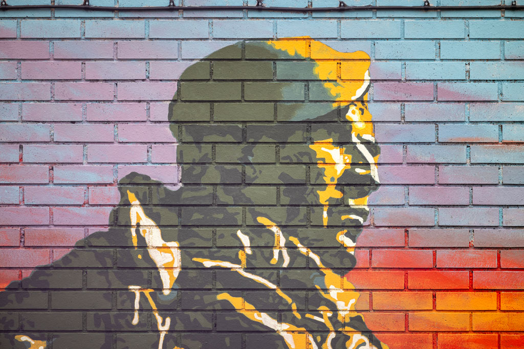 Iconic Royal Marines Yomper mural unveiled at Commando Training Centre