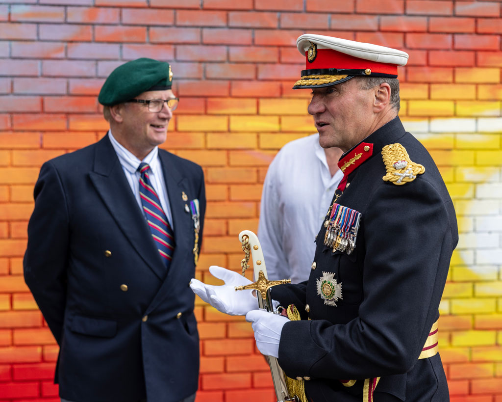 Iconic Royal Marines Yomper mural unveiled at Commando Training Centre
