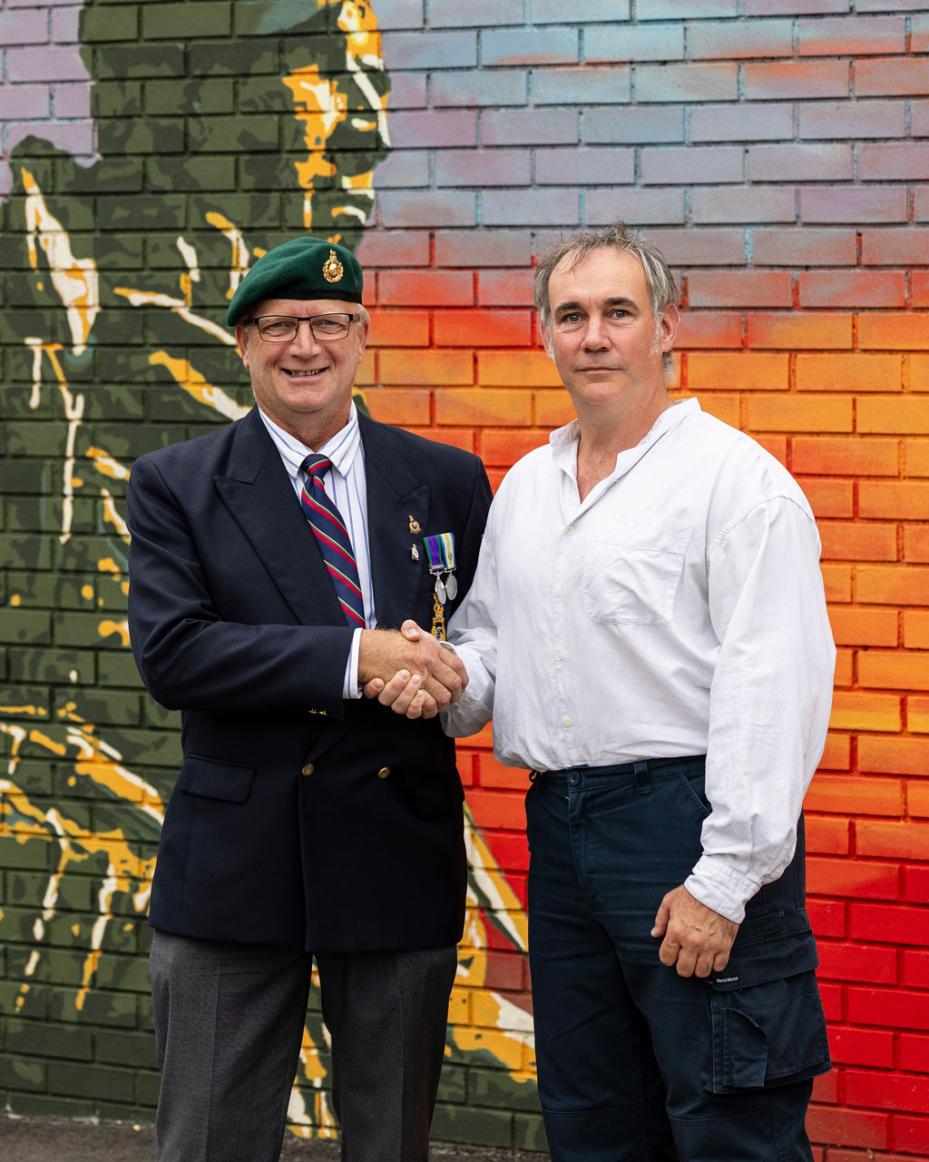 Iconic Royal Marines Yomper mural unveiled at Commando Training Centre