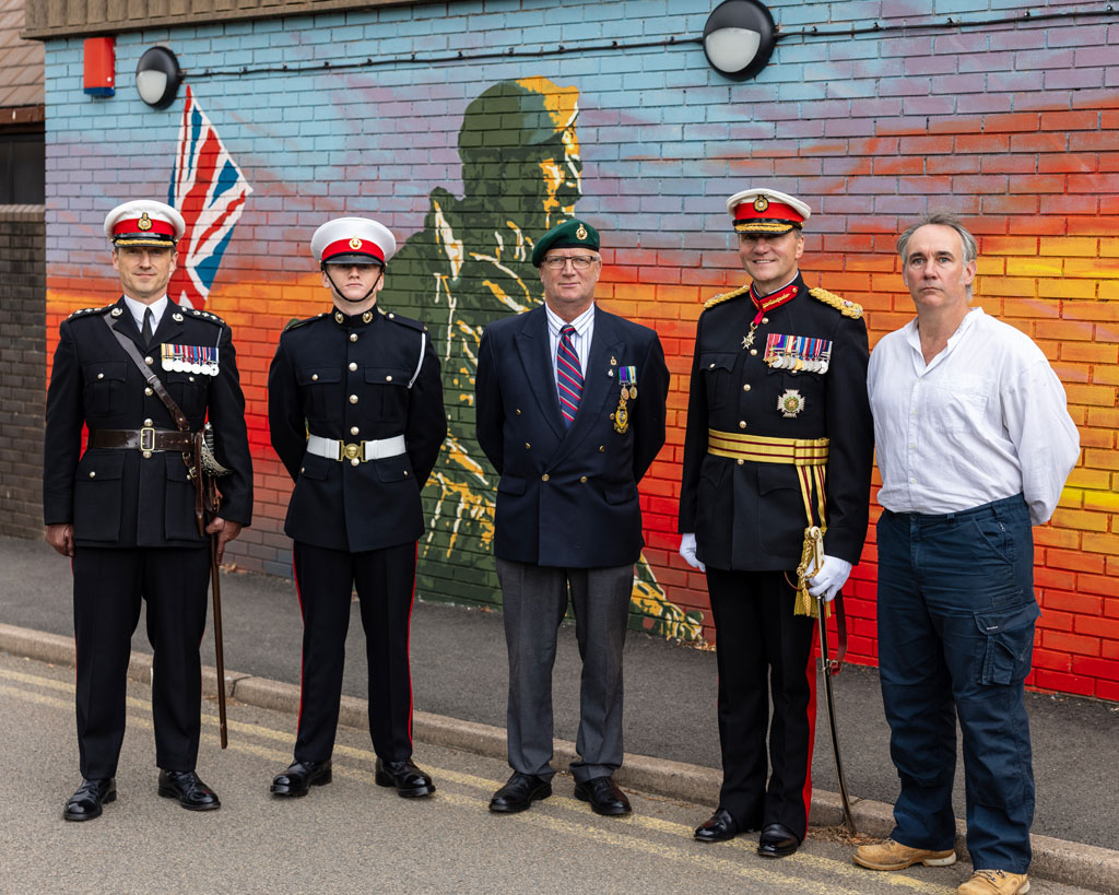 Iconic Royal Marines Yomper mural unveiled at Commando Training Centre
