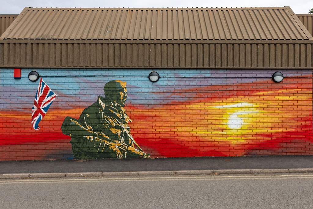 Iconic Royal Marines Yomper mural unveiled at Commando Training Centre