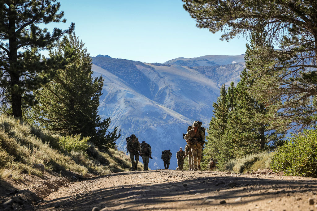 Royal Marines test new kit and commando skills in intensive mountain training in California