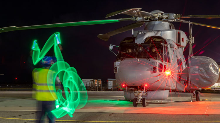 Royal Navy fliers pass six-week mark safeguarding Cyprus from drone and missile attack. Merlin Helicopter