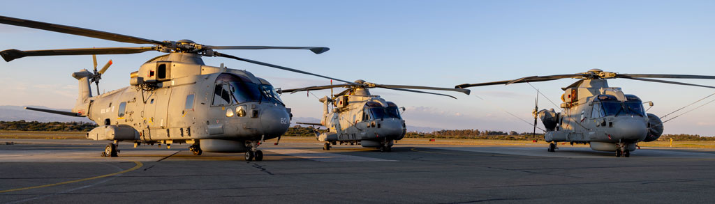 Royal Navy fliers pass six-week mark safeguarding Cyprus from drone and missile attack. Merlin Helicopters
