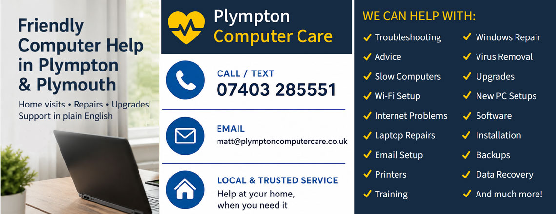 Plympton Computer Care Plymouth Devon