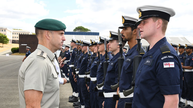 First group of officer cadets complete their initial training at HMS Raleigh
