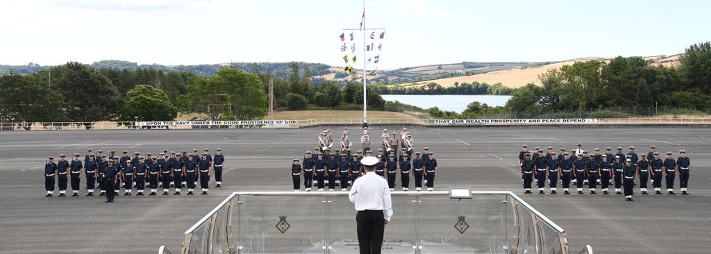 First group of officer cadets complete their initial training at HMS Raleigh