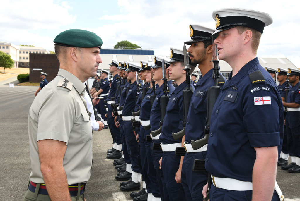 First group of officer cadets complete their initial training at HMS Raleigh